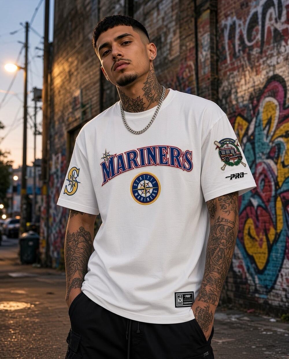 (L) Pro Standard Seattle Mariners Filipino Heritage T-Shirt White MLB
